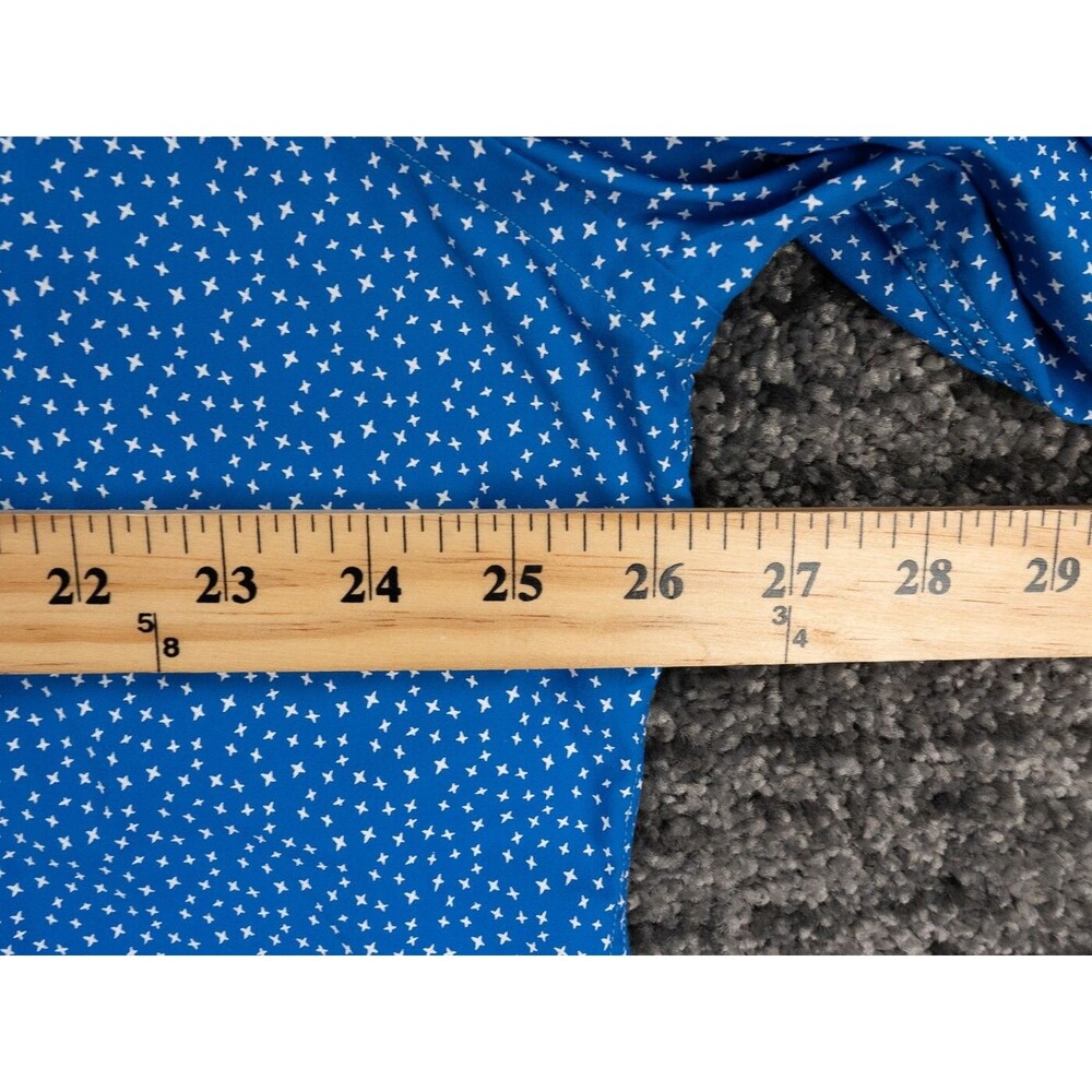 Peter Millar Shirt Mens XL Blue Star Pattern Summer Comfort Performance Golf - Picture 6 of 11
